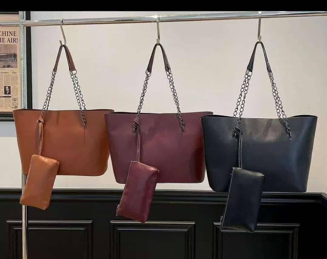2in1 leather tote